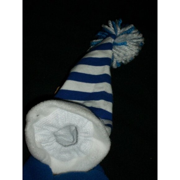 Homespun Creations Blue Noel Scarf Hat Wine Beer Bottle Dress Up Gift Hostess - Picture 3 of 4